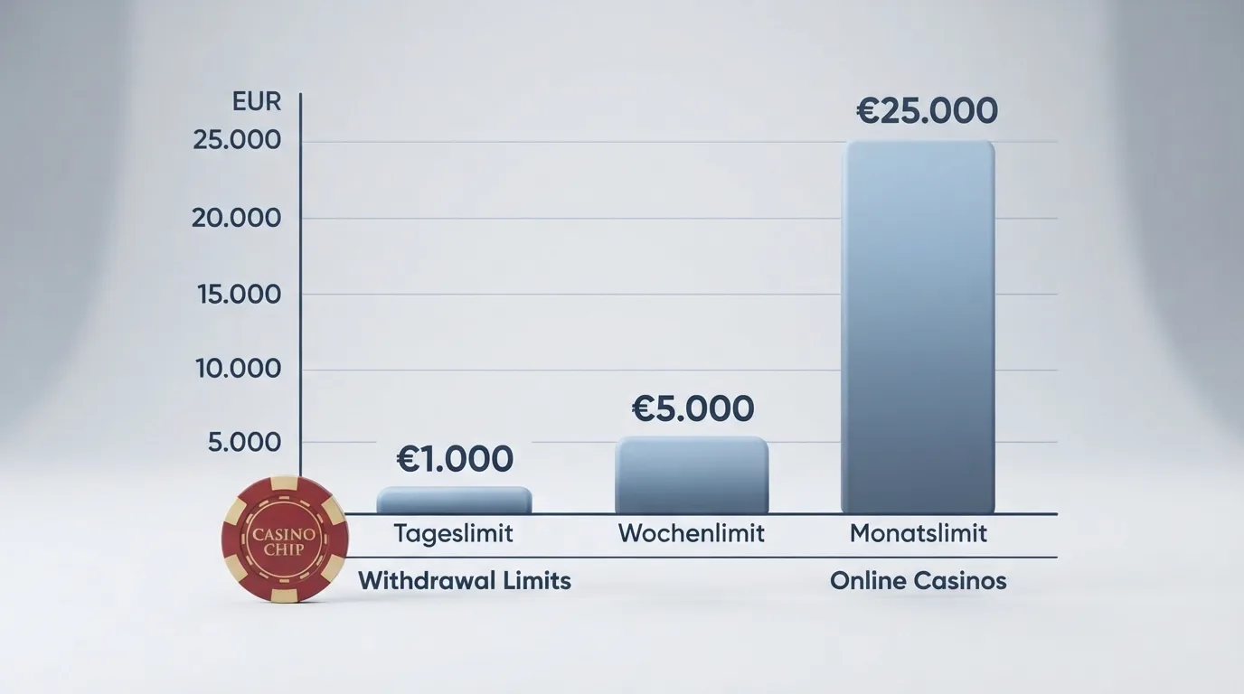 Dreistufige Balkengrafik: Tageslimit, Wochenlimit, Monatslimit im Vergleich