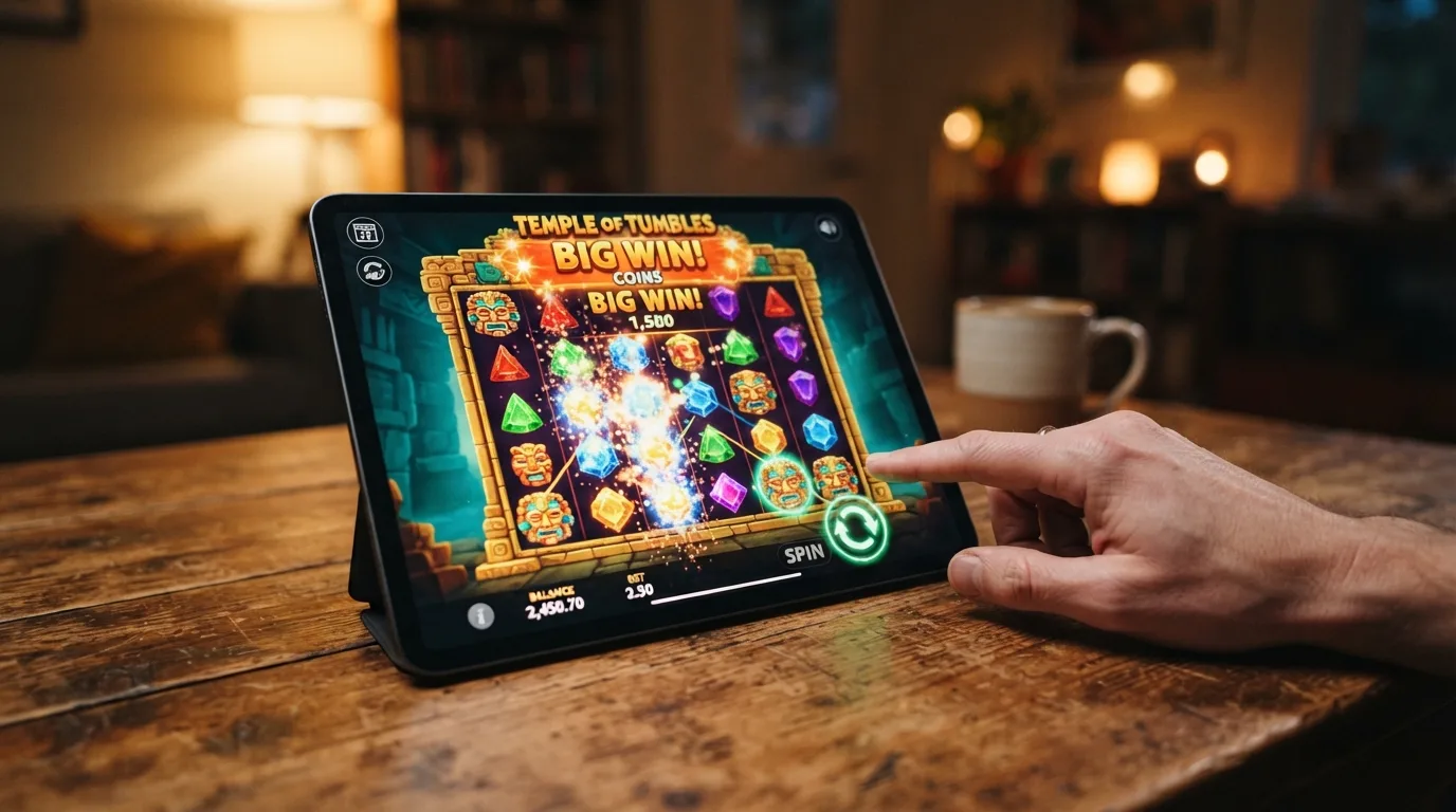 Sweet Bonanza von Pragmatic Play mit sichtbarem Spielfeld und Gewinntabelle