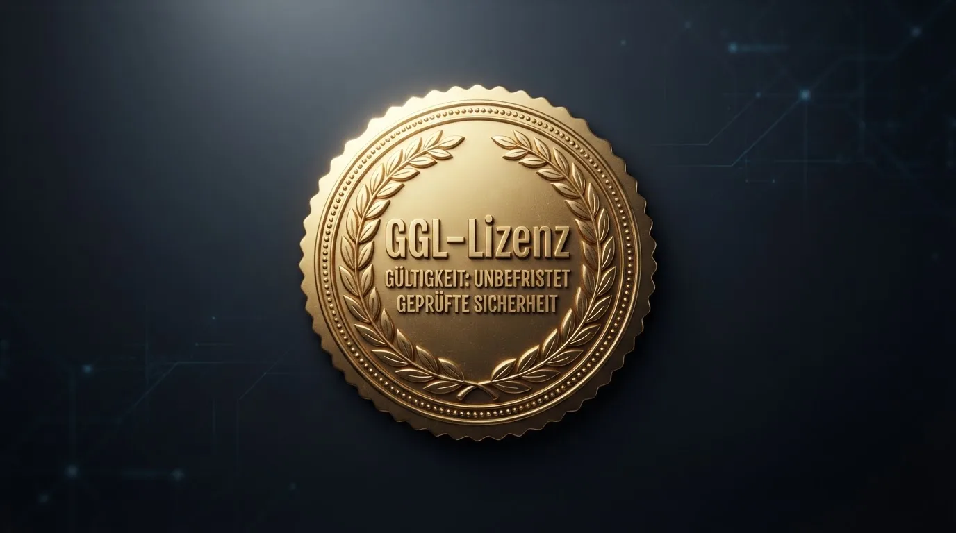 Das GGL-Logo mit den fünf wichtigsten Regeln des GlüStV 2021 als Stichpunkte (Einsatzlimit, 5-Sekunden-Regel, progressives-Verbot, Einzahlungslimit, Whitelist)
