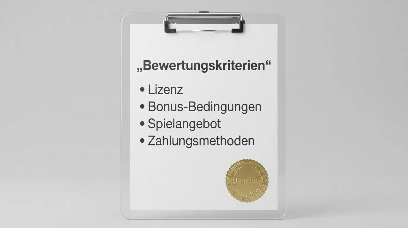 Checkliste oder Prüfsiegel, das die Bewertungskriterien symbolisiert