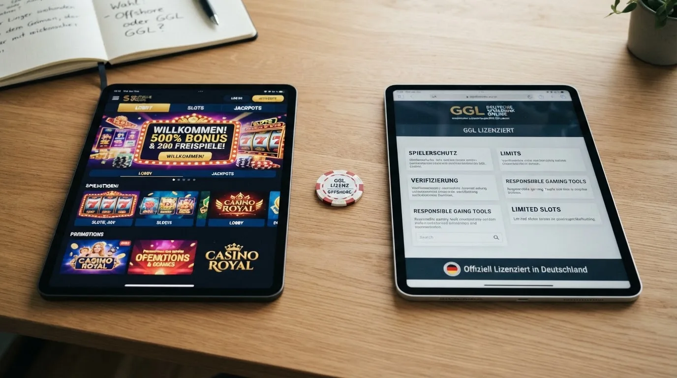 Die zehn geprüften Casinos im direkten Vergleich: Offshore und GGL-lizenziert