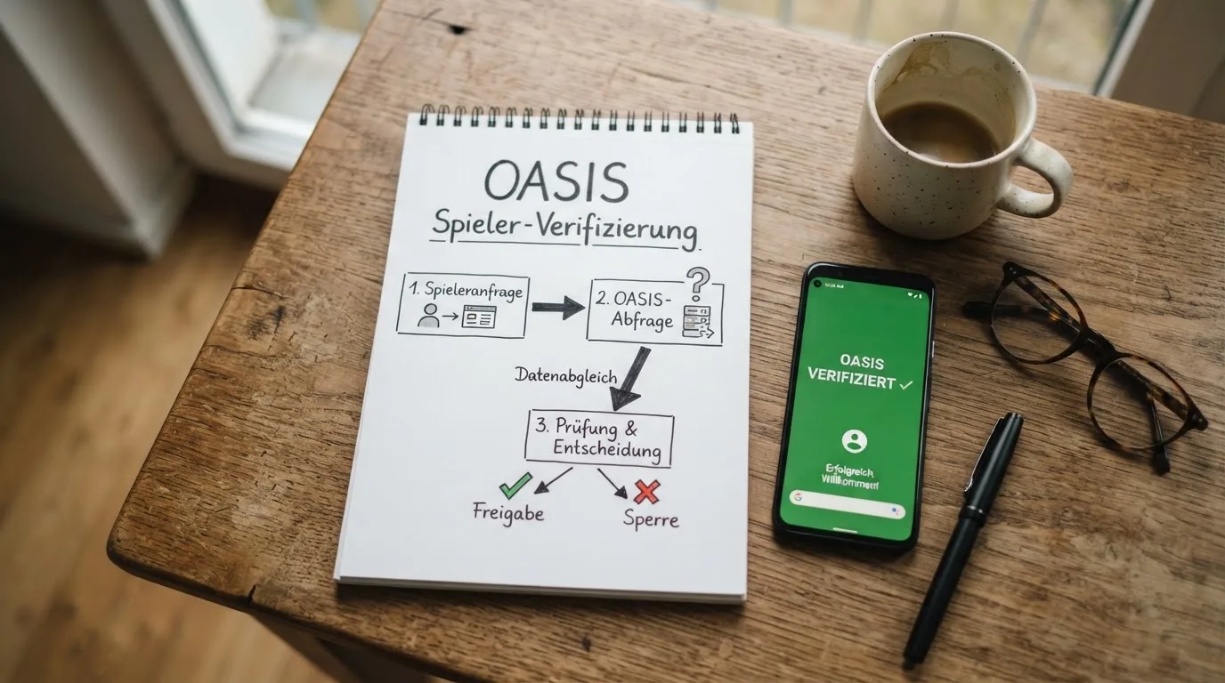 Ablaufschema der OASIS-Spielerabfrage vor Spielbeginn