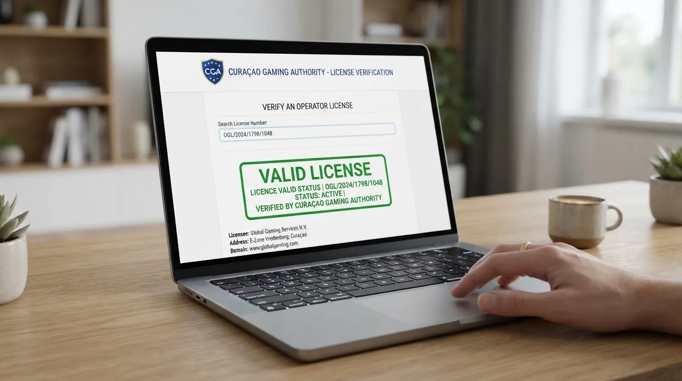 Screenshot des CGA-Lizenzportals mit einer OGL-Lizenznummer und farbcodiertem Stempel als Echtheitsnachweis