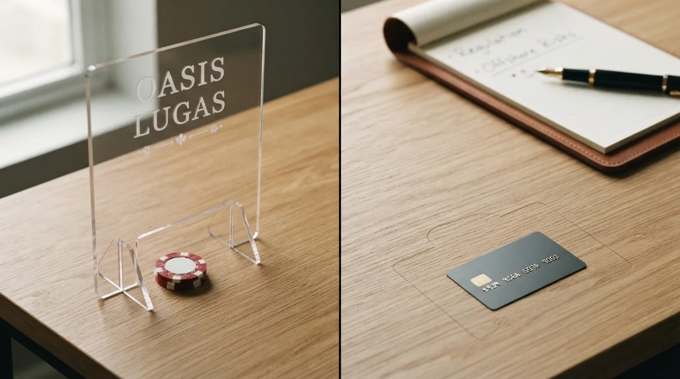 Links deutsche Schutzsymbole (OASIS, LUGAS, Limit), rechts ausgegraut – „im Ausland nicht vorhanden“