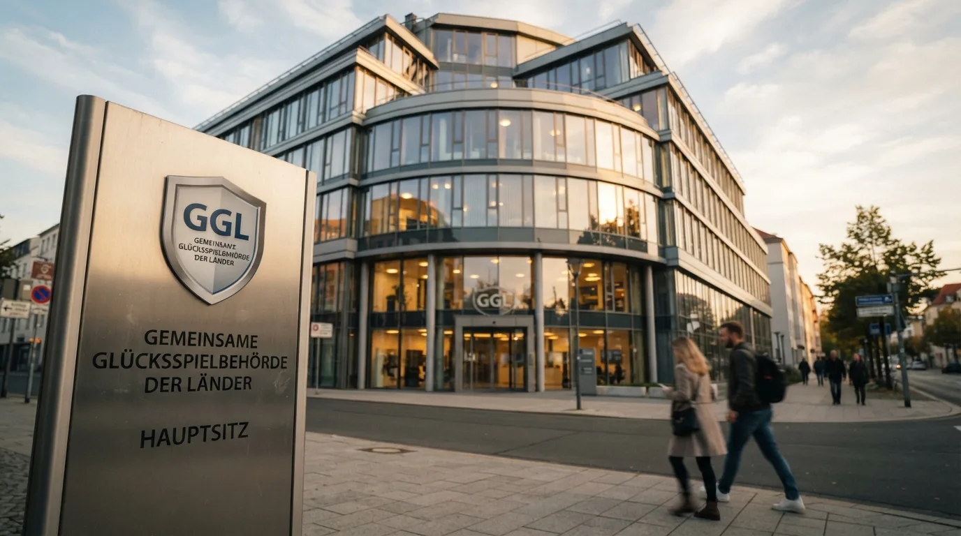 Die GGL-Zentrale in Halle (Saale) oder das offizielle GGL-Logo mit Zuständigkeitsbereichen