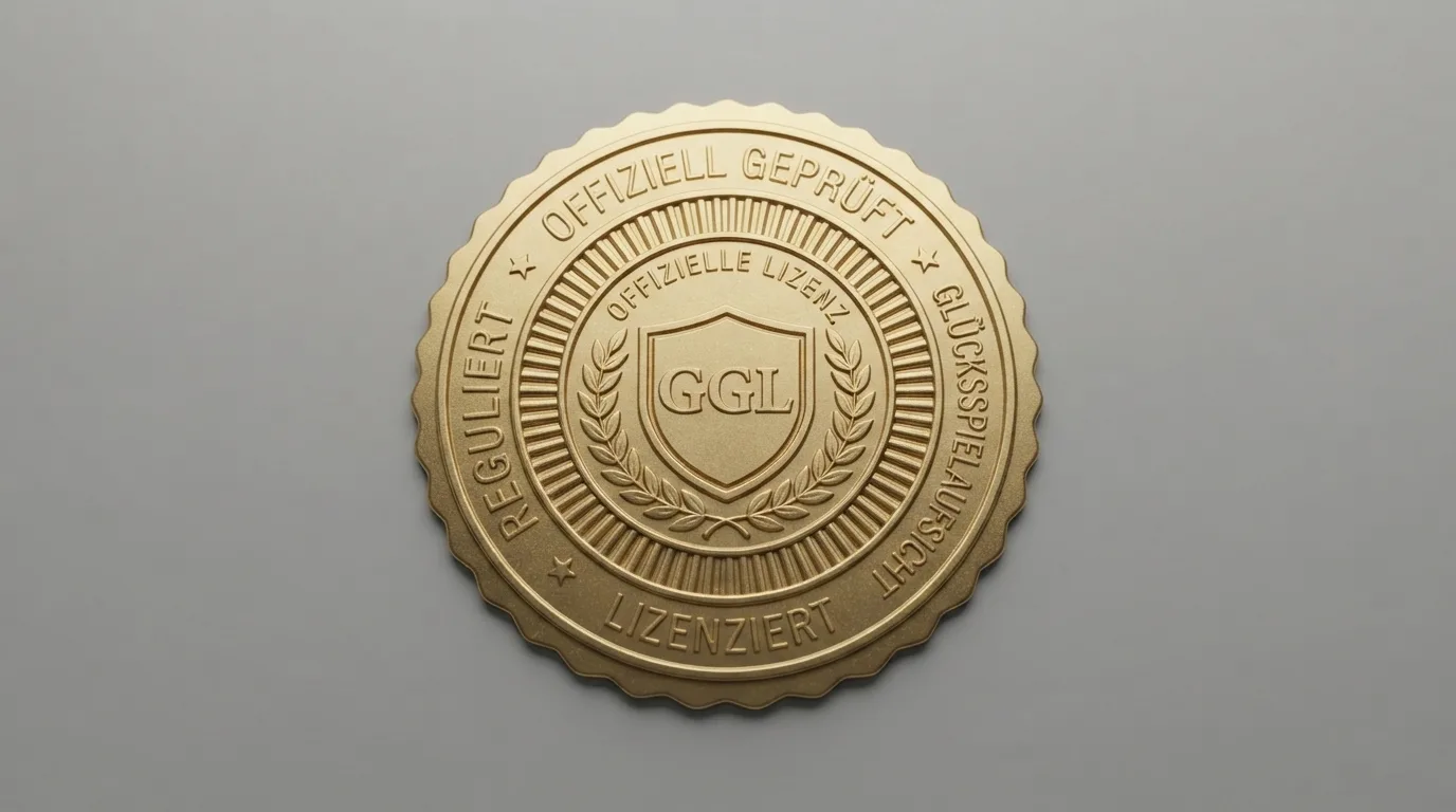 Das GGL-Lizenzsiegel und Prüfmerkmale im Footer eines regulierten Anbieters