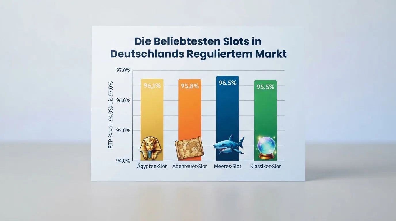Die vier meistgenannten Slots im deutschen Markt mit RTP-Werten