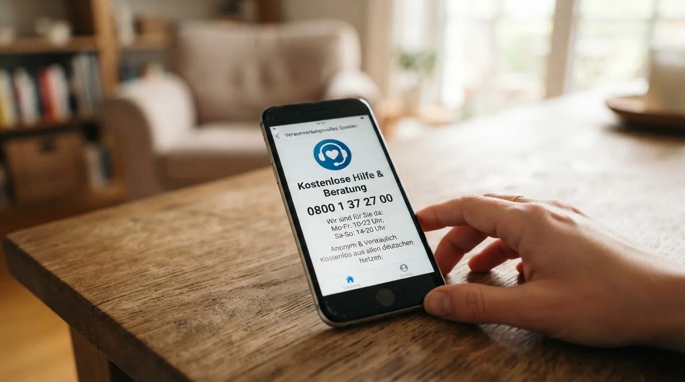Hilfetelefon-Symbol mit BIÖG-Hotline-Nummer und Uhrzeiten, daneben OASIS- und LUGAS-Icons