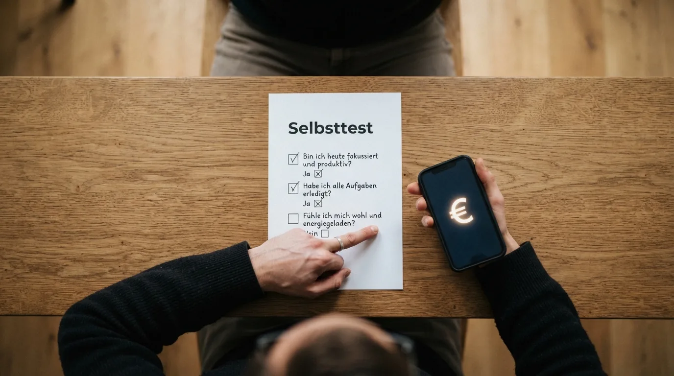 Screenshot oder Nachbau des check-dein-spiel.de-Selbsttests mit BIÖG-Telefonnummer
